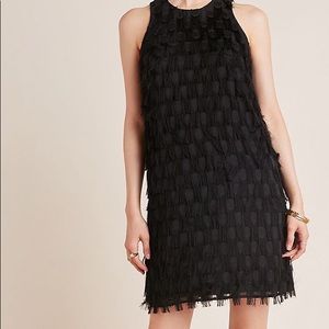 NWT Anthropologie Roxie Black Textured Shift Dress